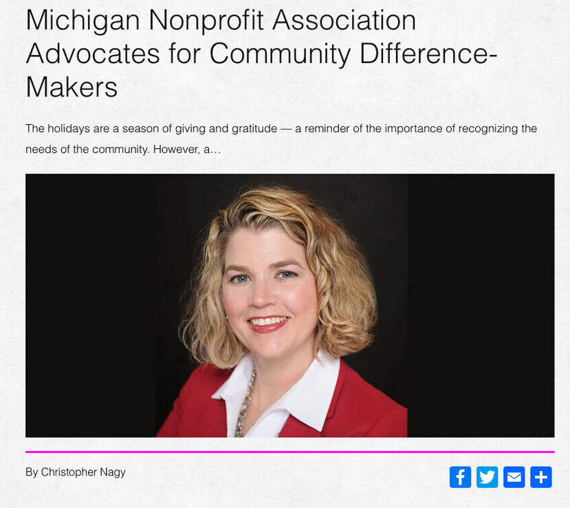 Michigan Nonprofit Association Advocates for Community Difference-Makers